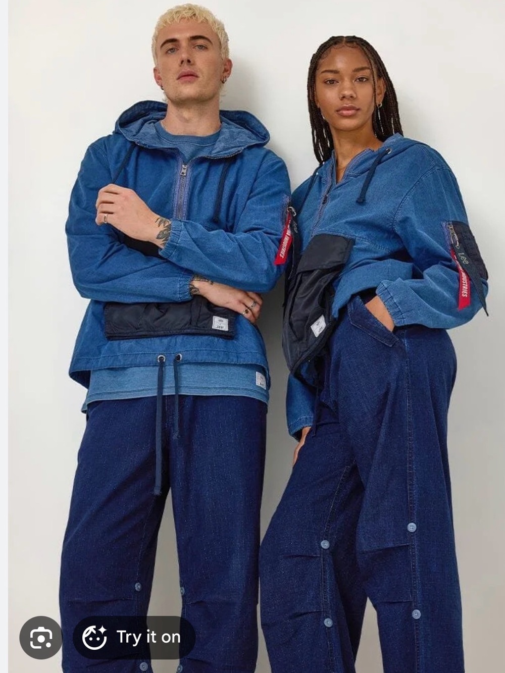 Alpha Industries Indigo Hooded with Black Utility Pocket